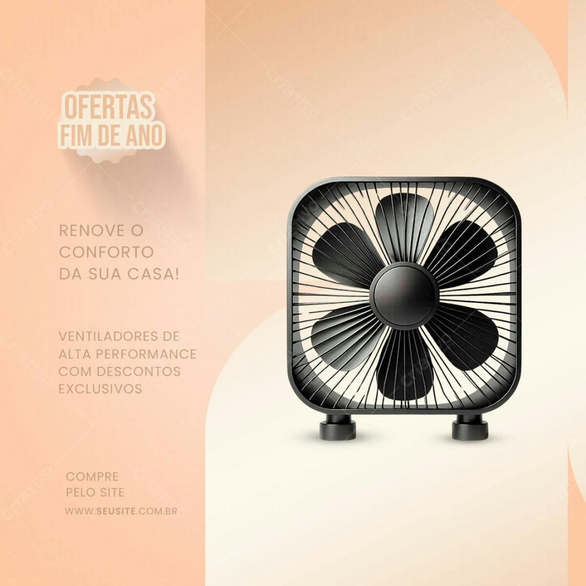 Flyer Ofertas Fim de Ano Ventilador PSD Editável