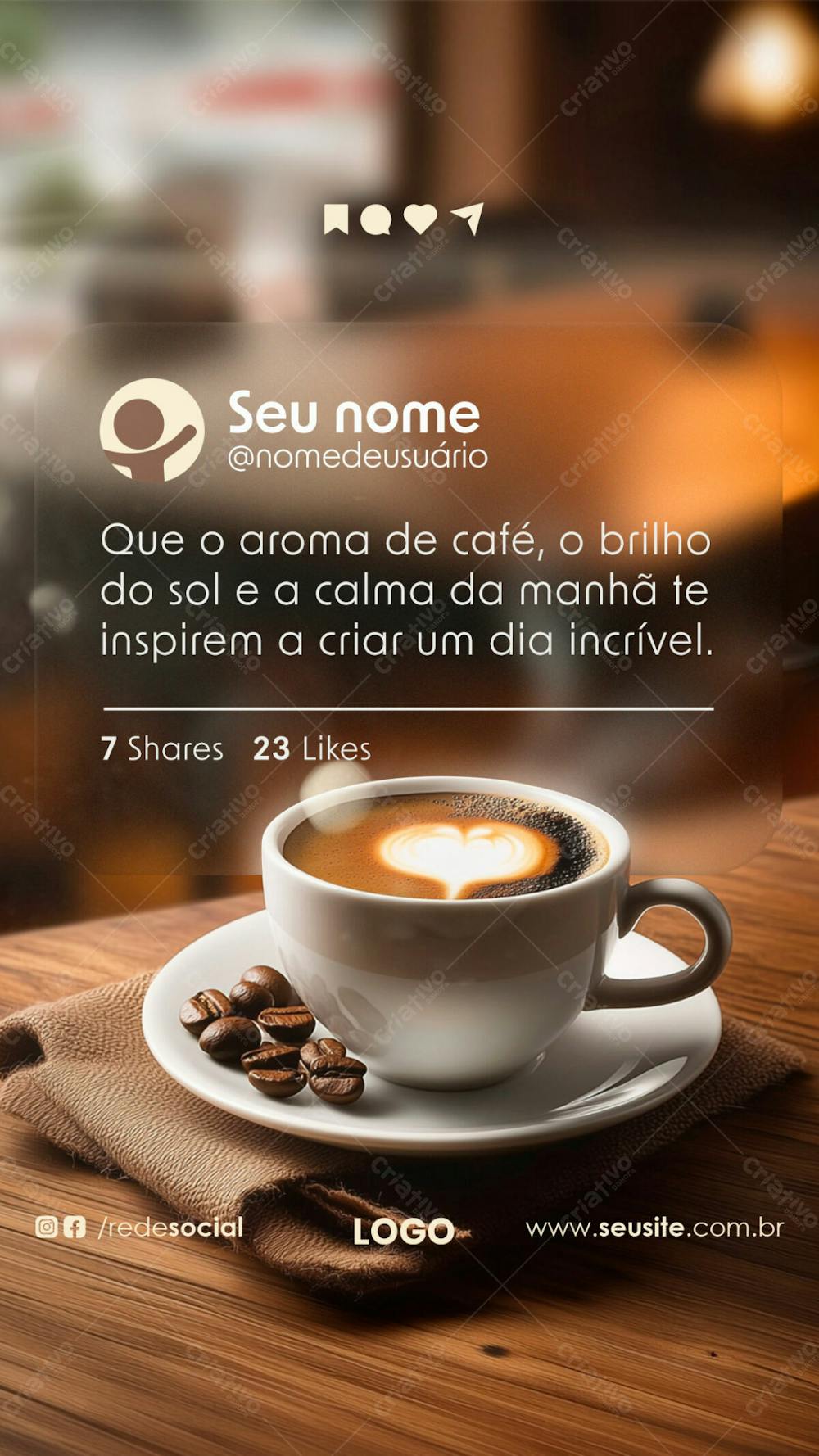 Motivacional Bom Dia Que Te Inspirem A Criar Um Dia Incrível Psd Editável Story