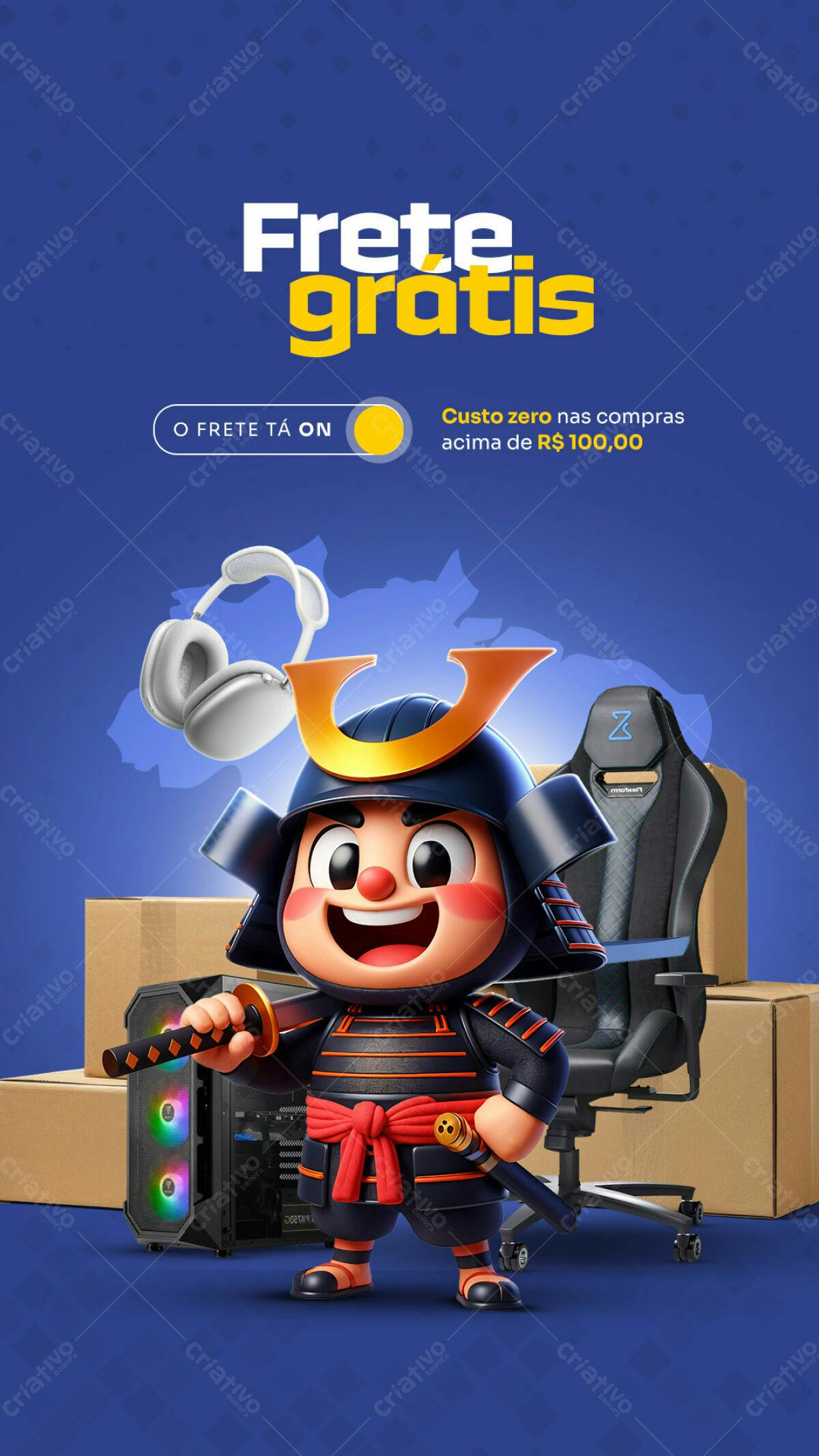 Flyer Frete Grátis PSD Editável