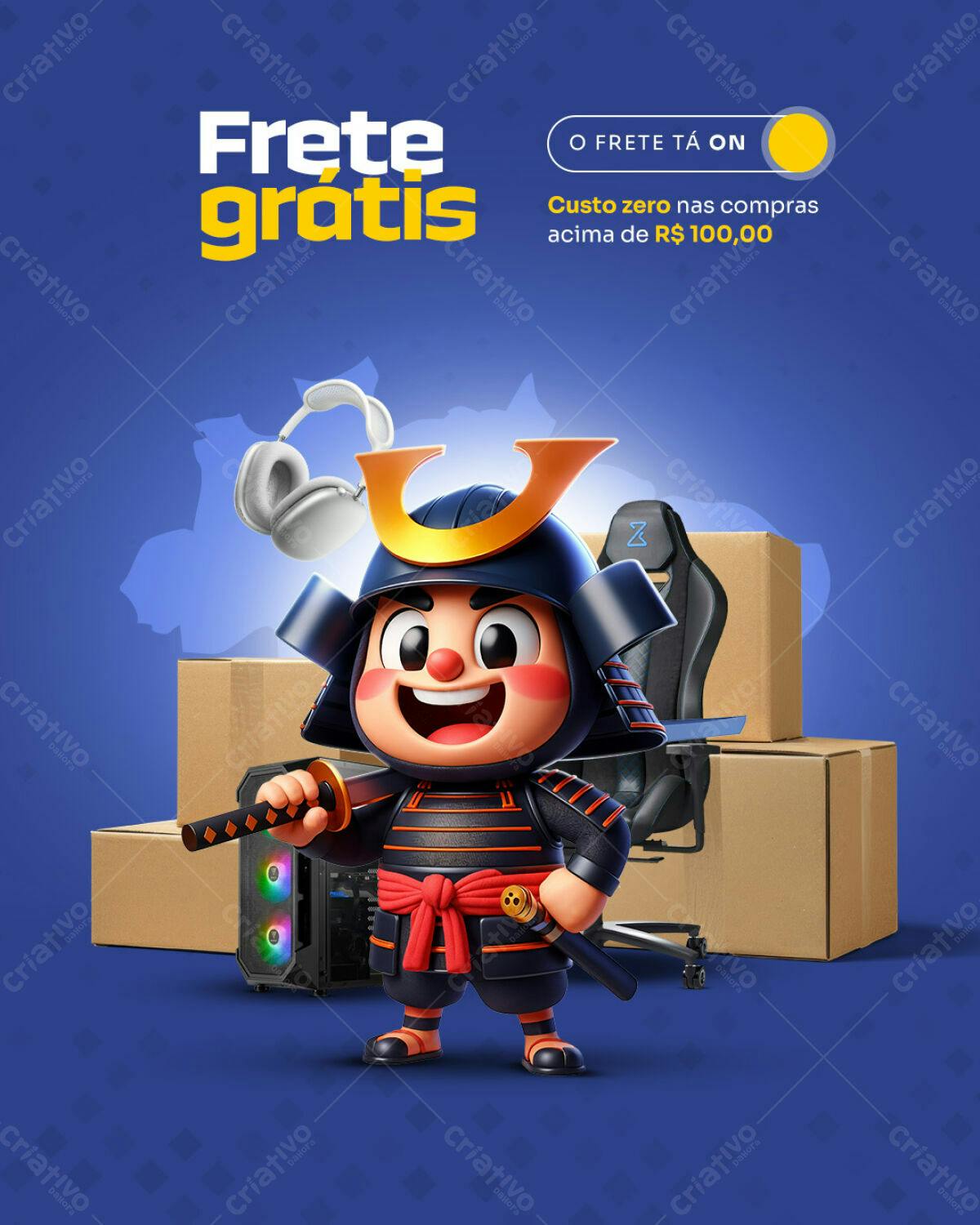 Banner Frete Grátis PSD Editável