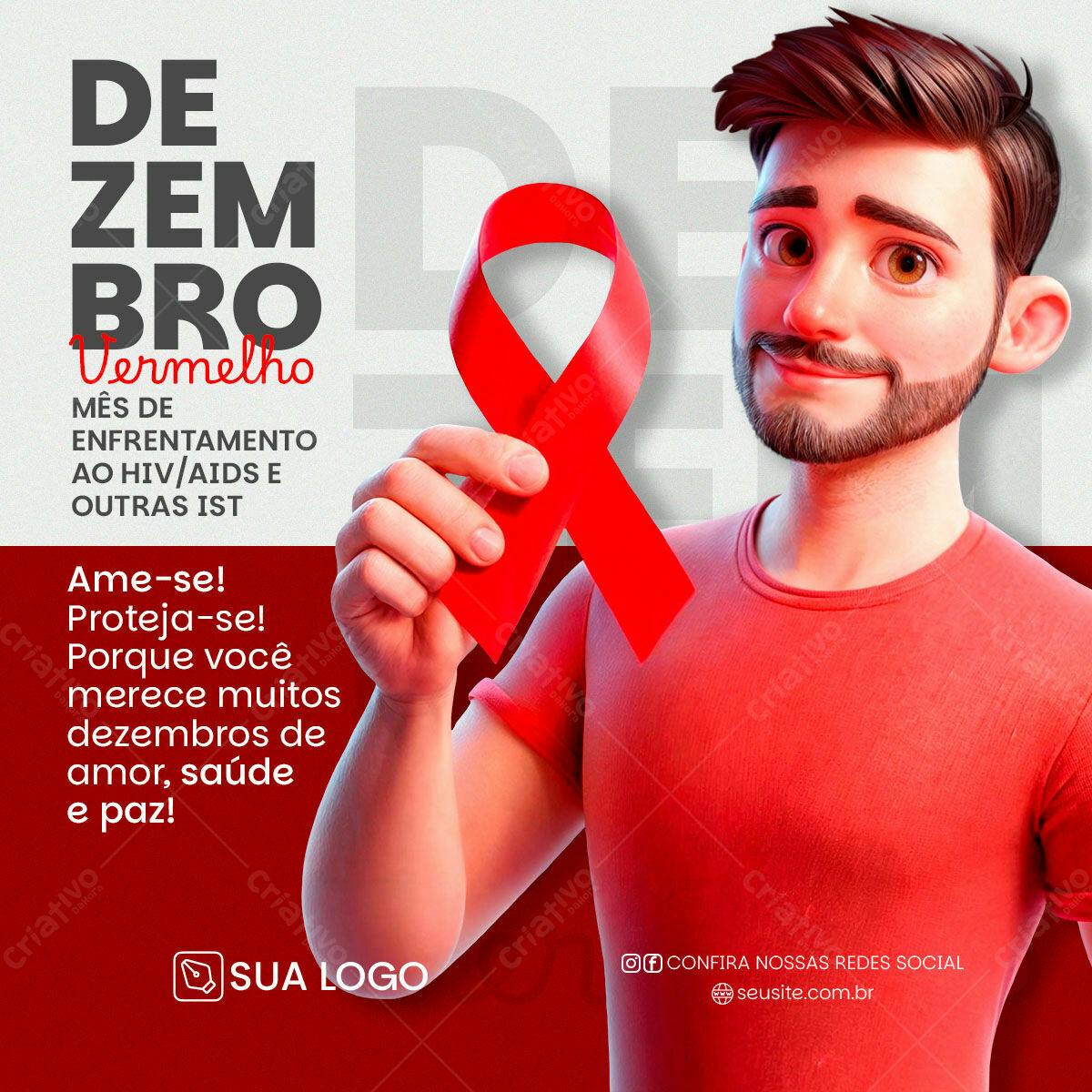 Flyer Dezembro Vermelho PSD Editável