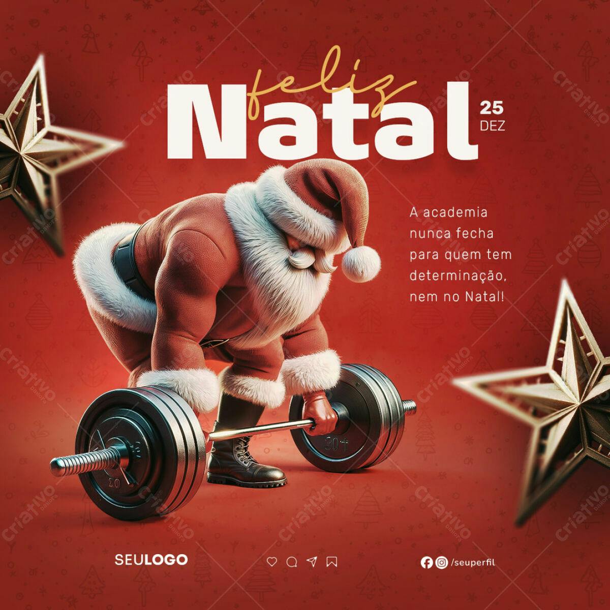 Flyer Natal Academia PSD Editável