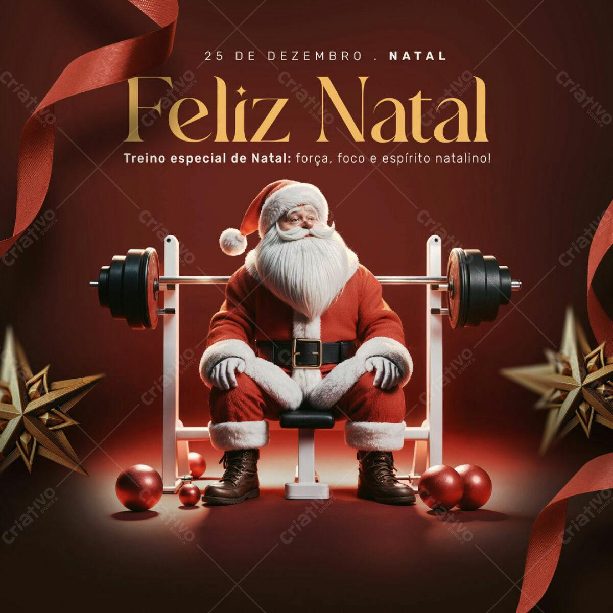 Post de Treino de Natal PSD Editável