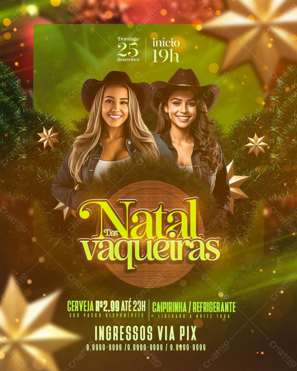 Flyer Natal das Vaqueiras PSD Editável