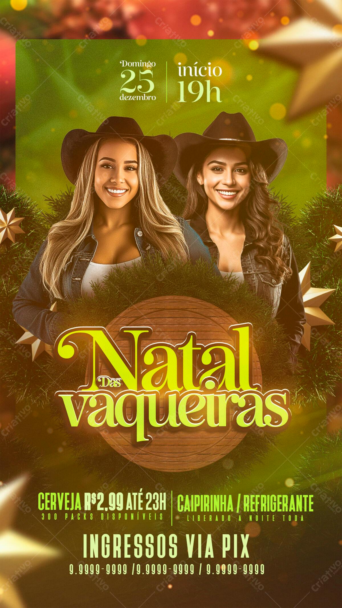 Flyer Natal das Vaqueiras PSD Editável