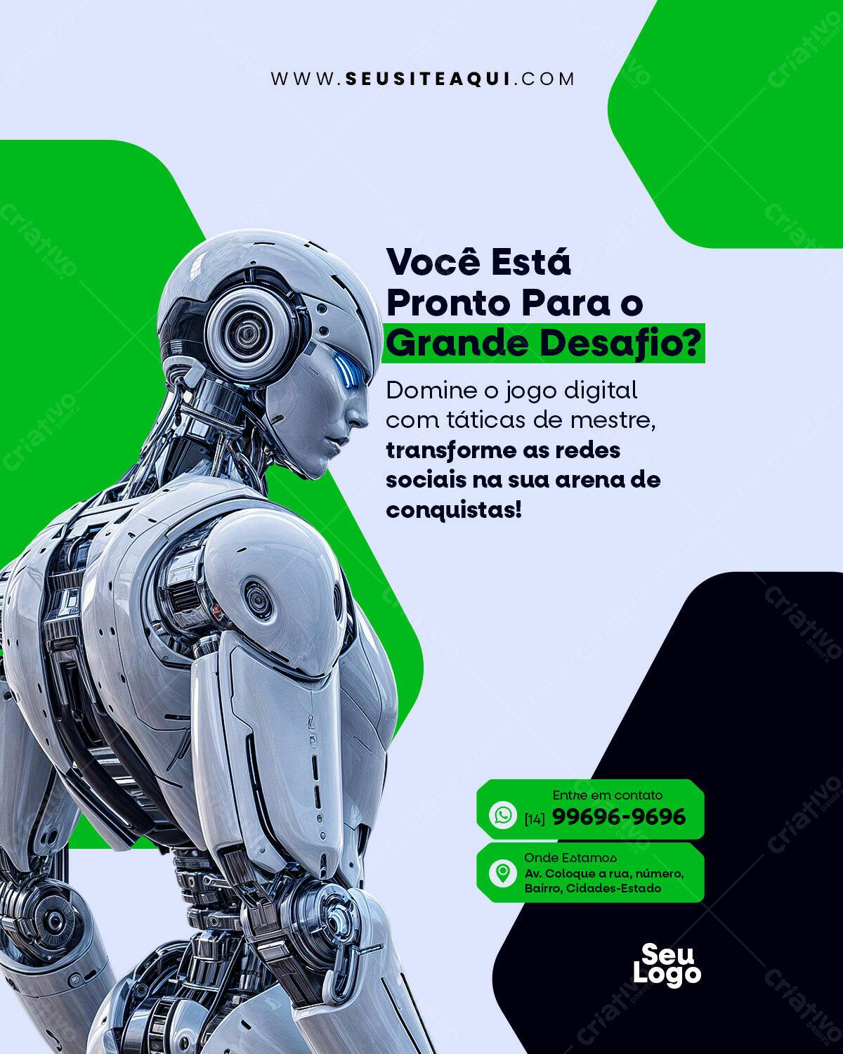 Flyer Desafio Digital Marketing PSD Editável