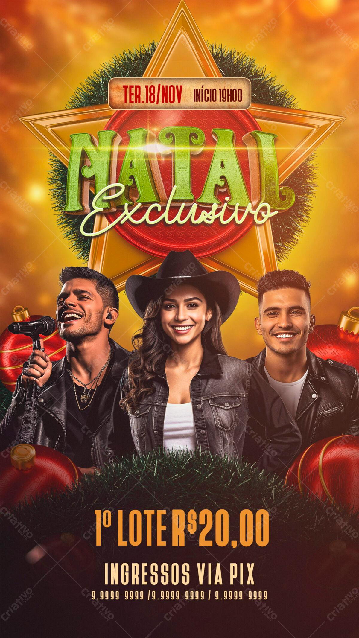 Flyer Natal Exclusivo PSD Editável