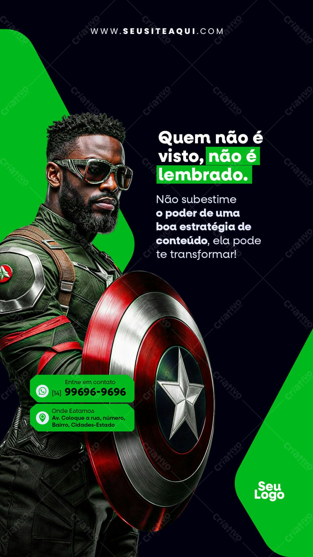 Post para Redes Sociais com Herói PSD Editável