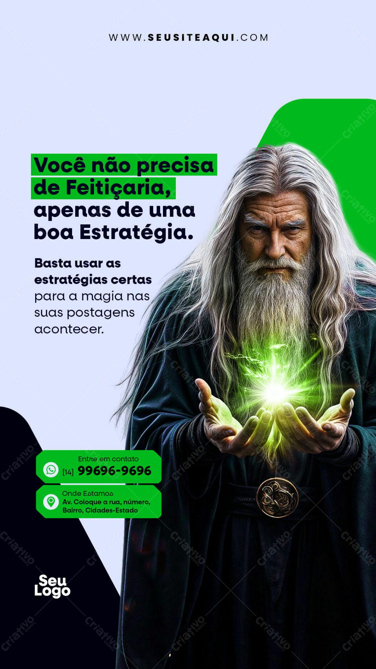 Flyer Magia e Estratégia PSD Editável