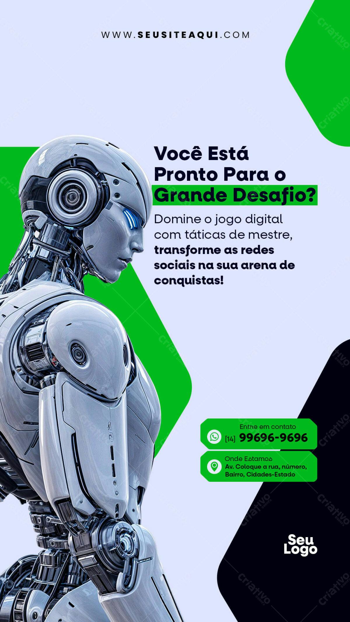 Flyer para Marketing Digital PSD Editável