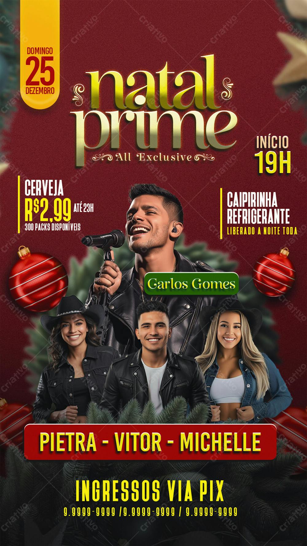 Flyer Evento Natal Prime All Exclusive Story