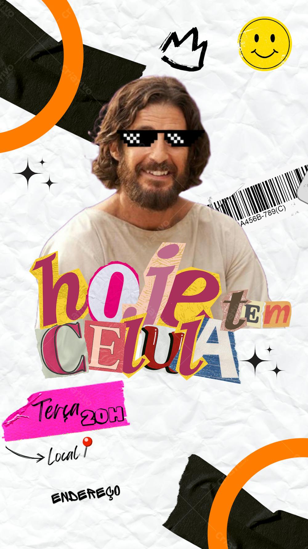 Flyer Hoje Célula Terça Local Endereço