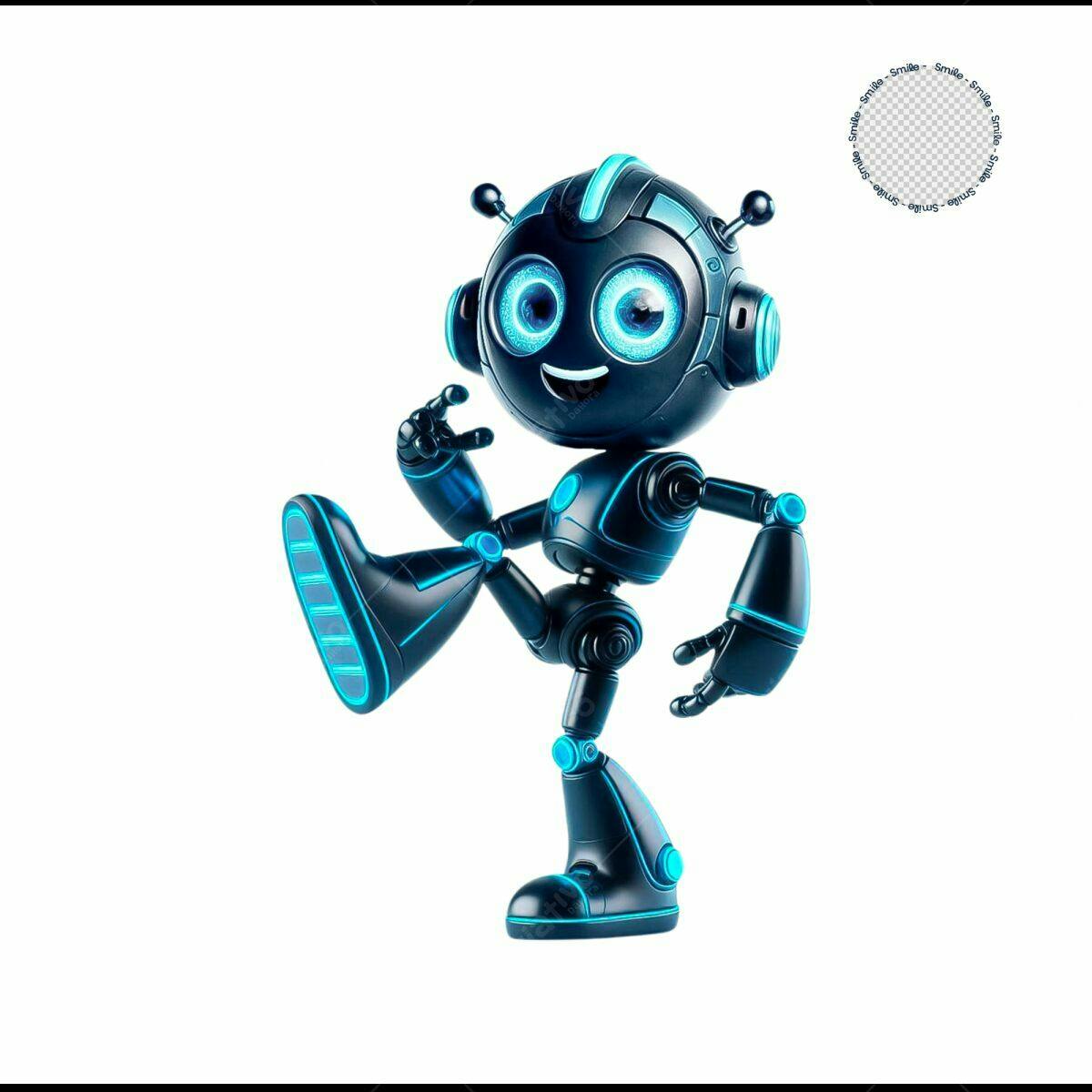 PSD Robô Cartoon para Design Infantil Editável