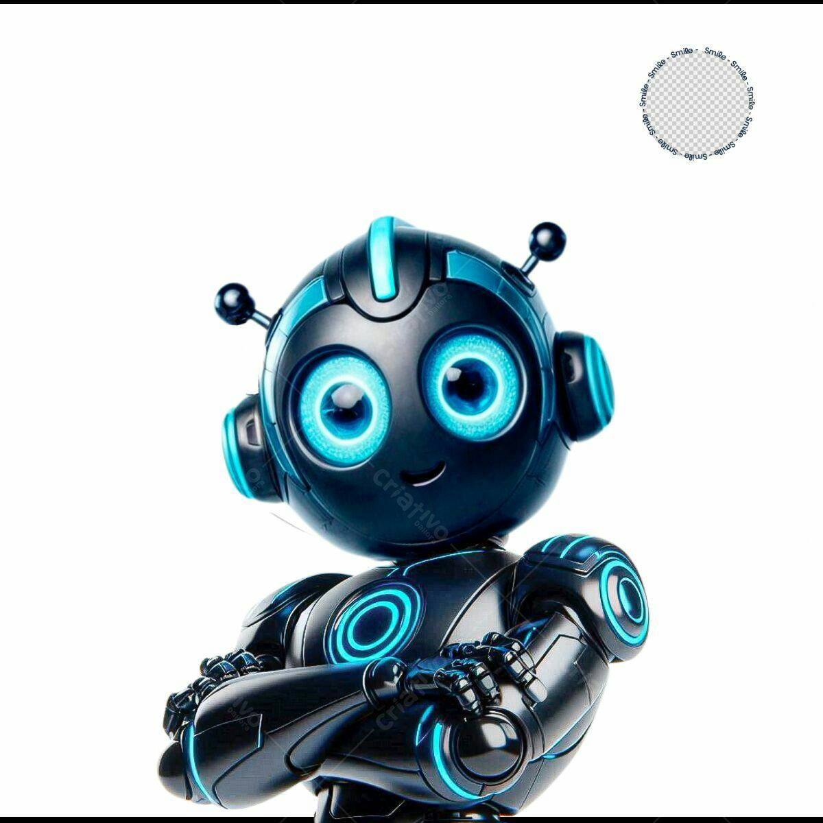 Avatar Robô para Design de Aplicativos PSD Editável