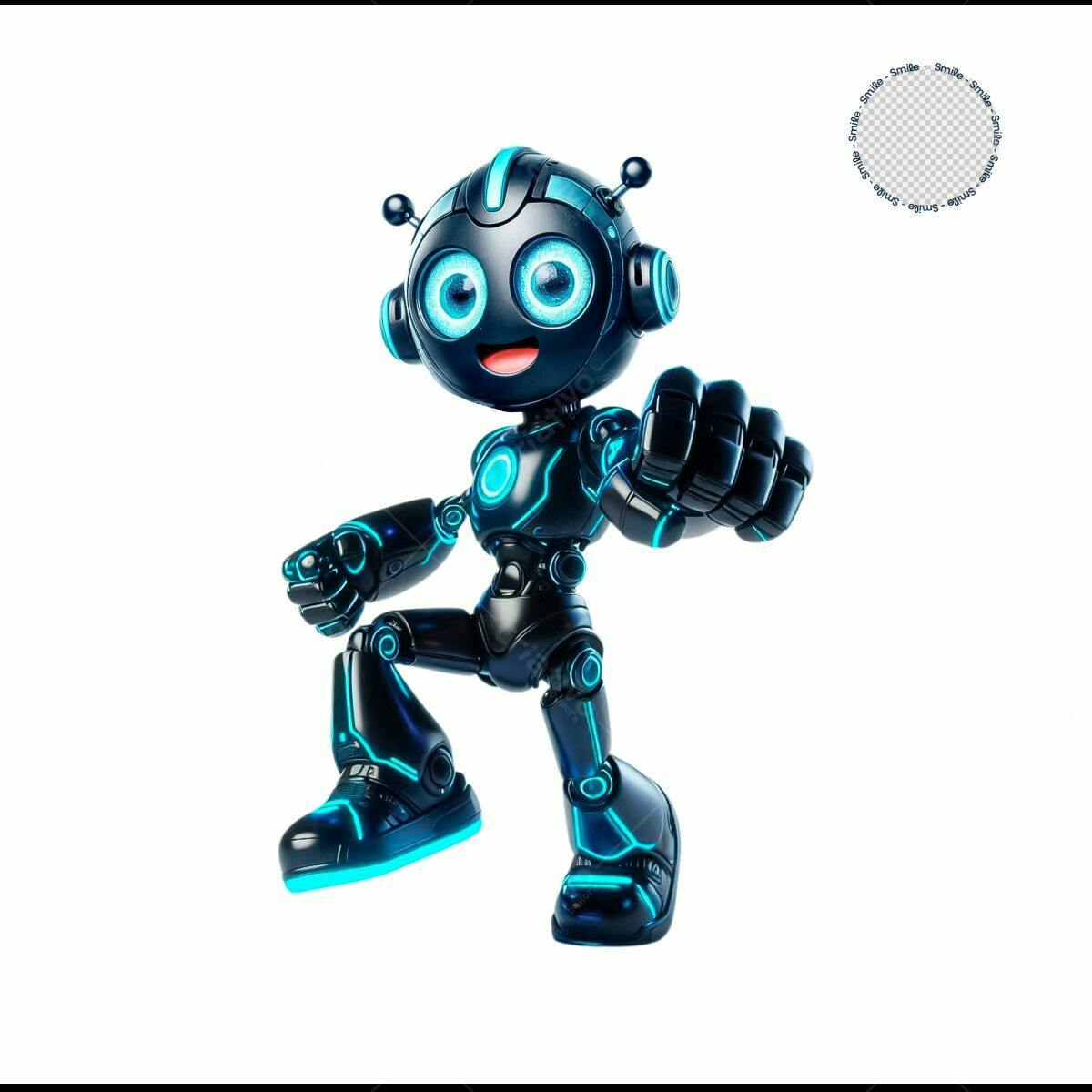 Personagem Robô Cartoon PSD Editável