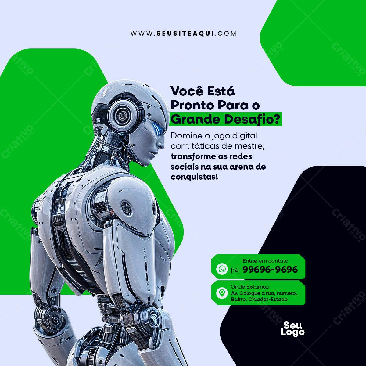 Post para Redes Sociais Desafio Digital PSD Editável