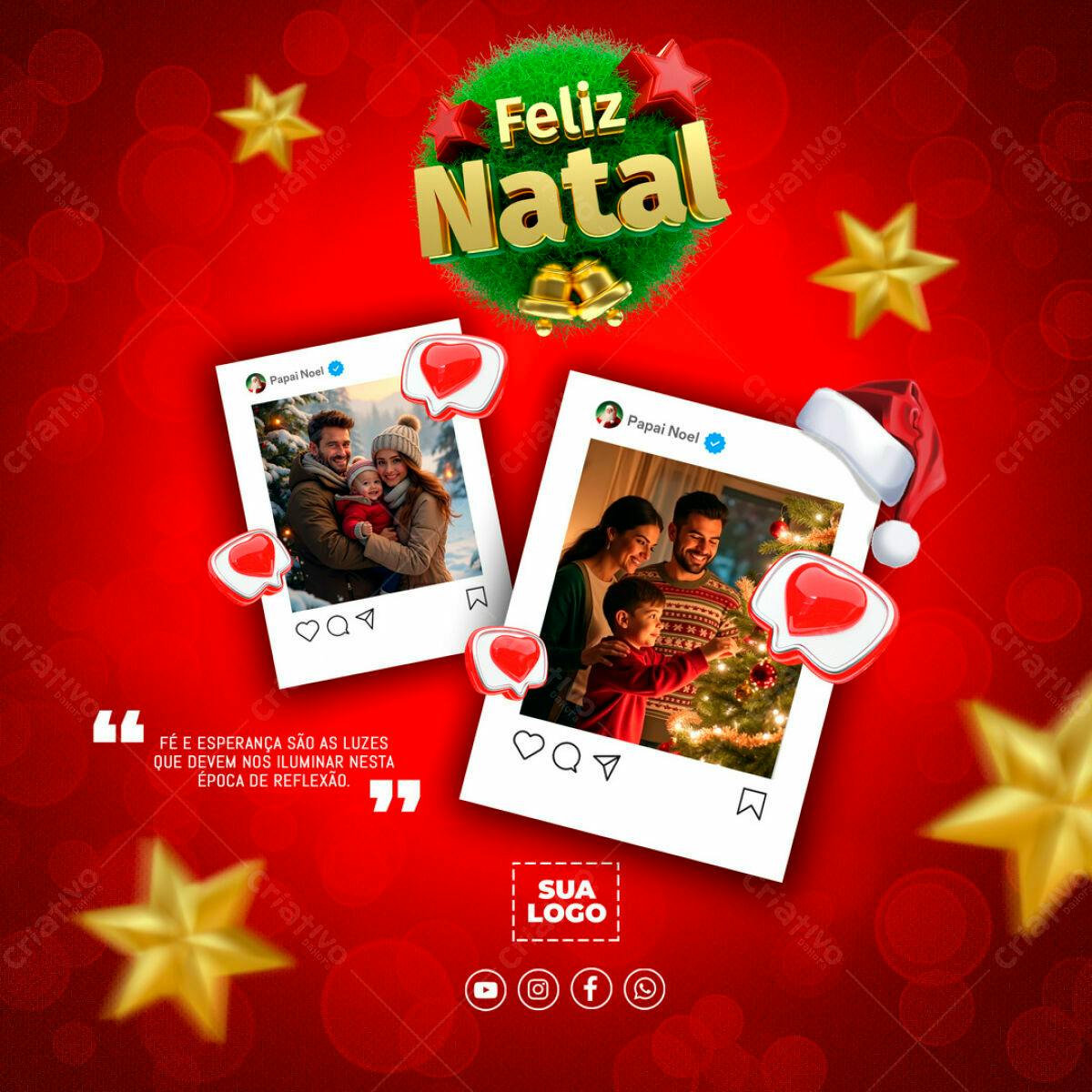 Postagem Instagram Natal PSD Editável