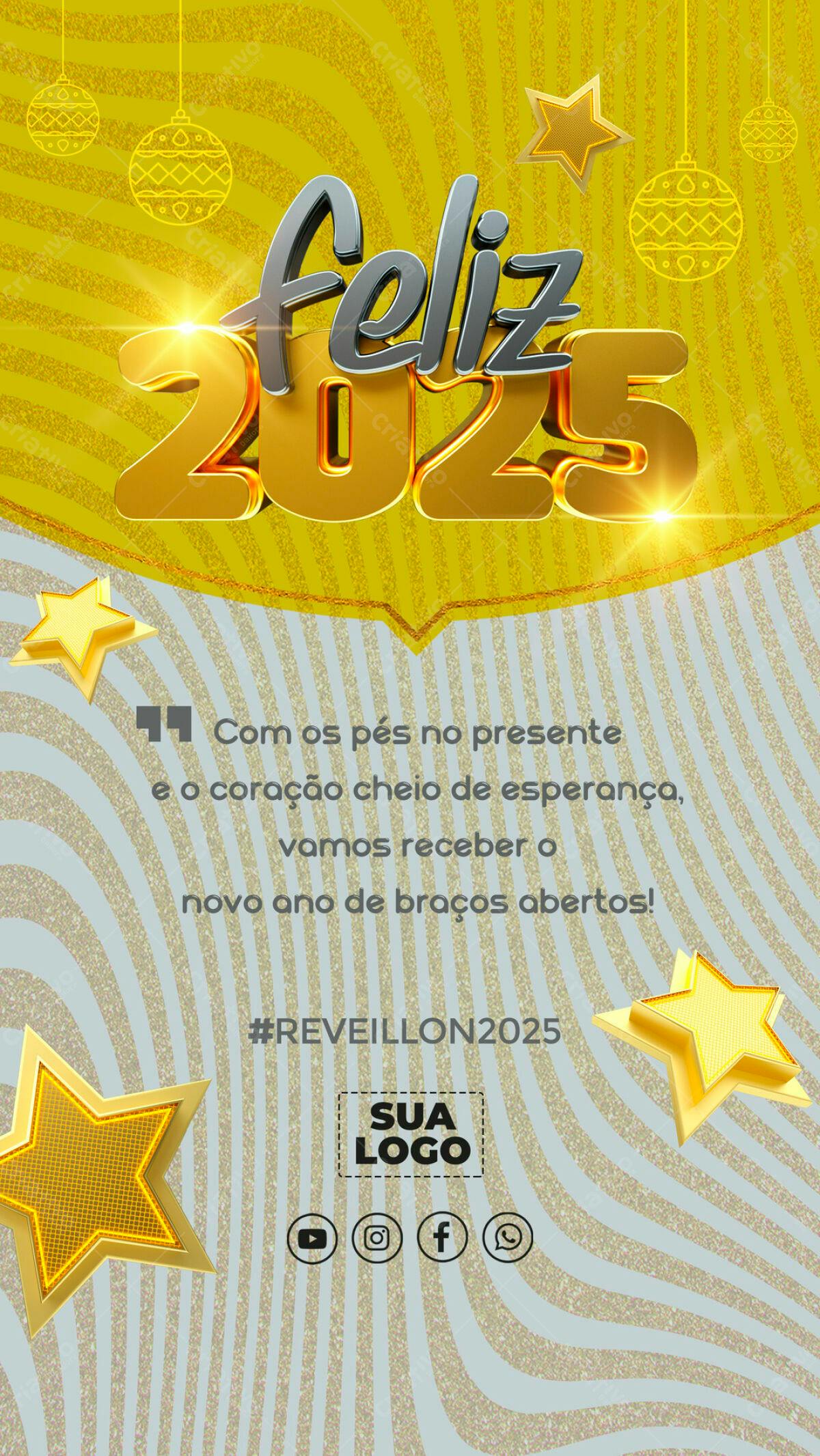 Flyer Réveillon 2025 PSD Editável