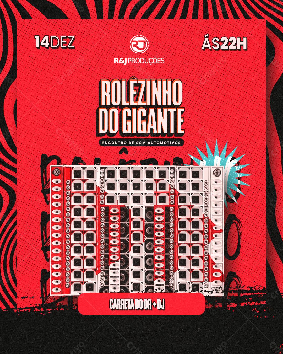 Flyer Encontro de Som Automotivo PSD Editável
