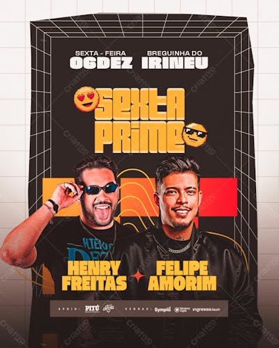 Flyer Evento Sexta Prime Feed Psd Editável