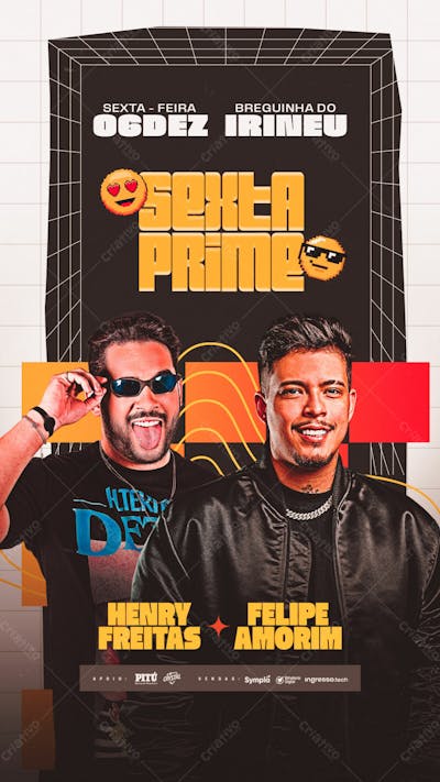 Flyer Evento Sexta Prime Story Psd Editável