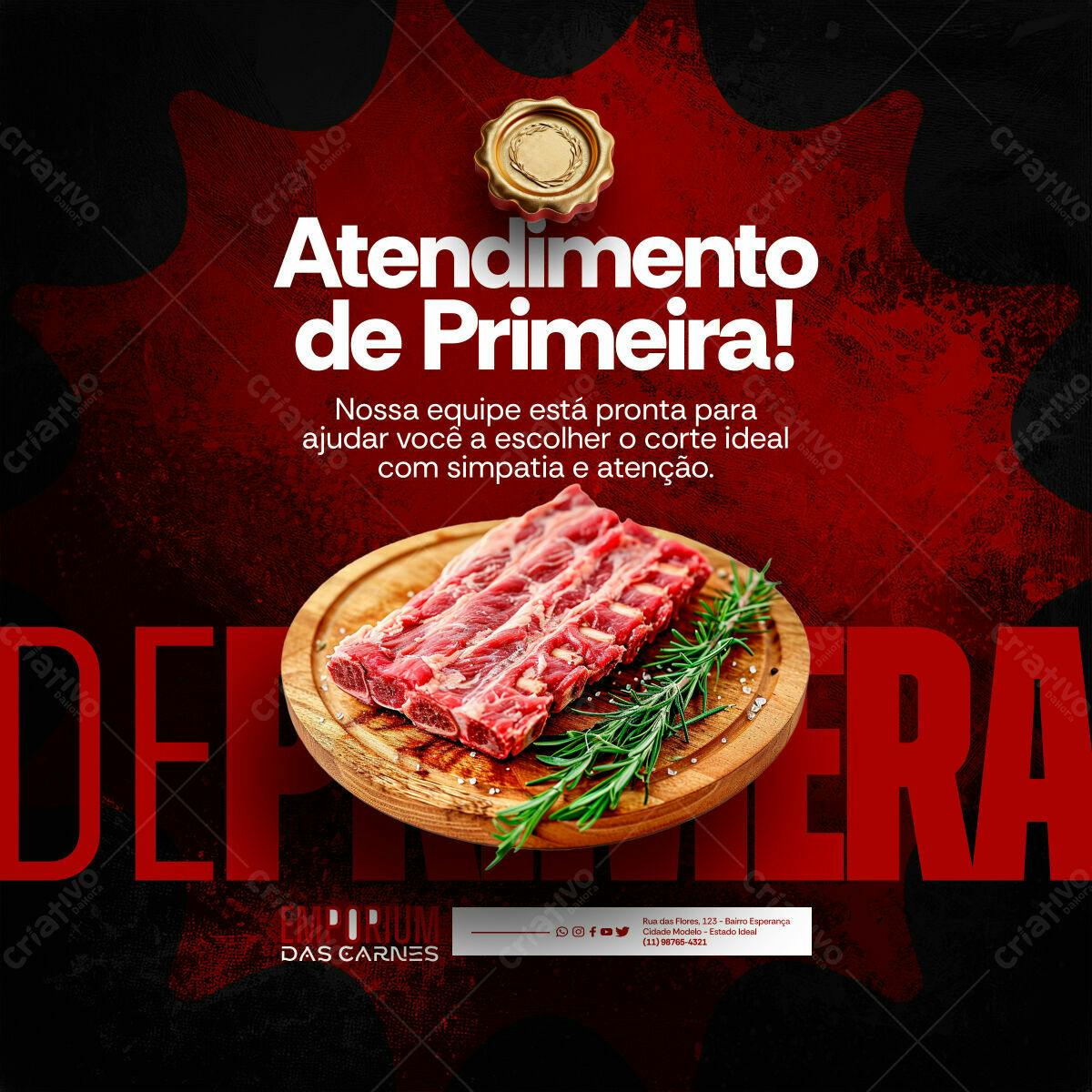 Post para Açougue PSD Editável