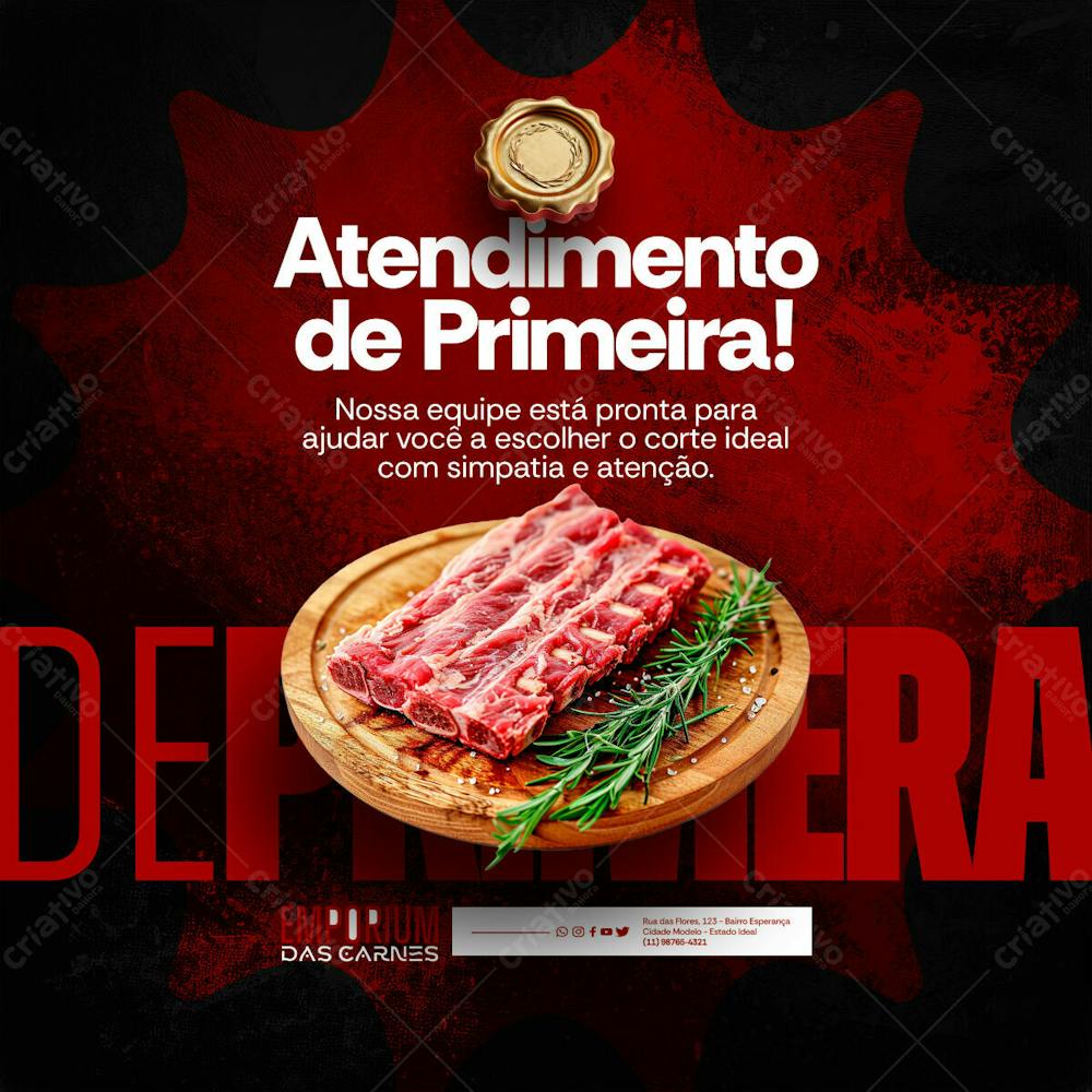 Social Media Emporium Das Carnes Atendimento De Primeira