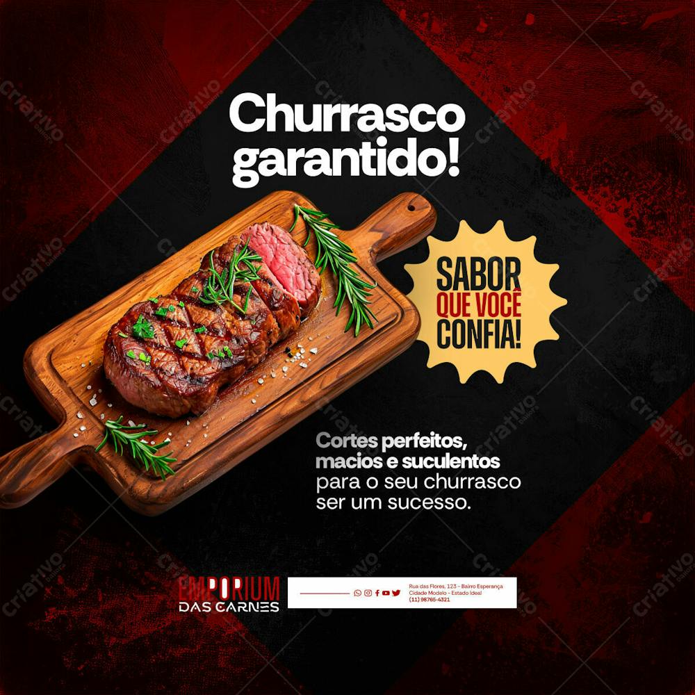 Social Media Emporium Das Carnes Churrasco Garantido