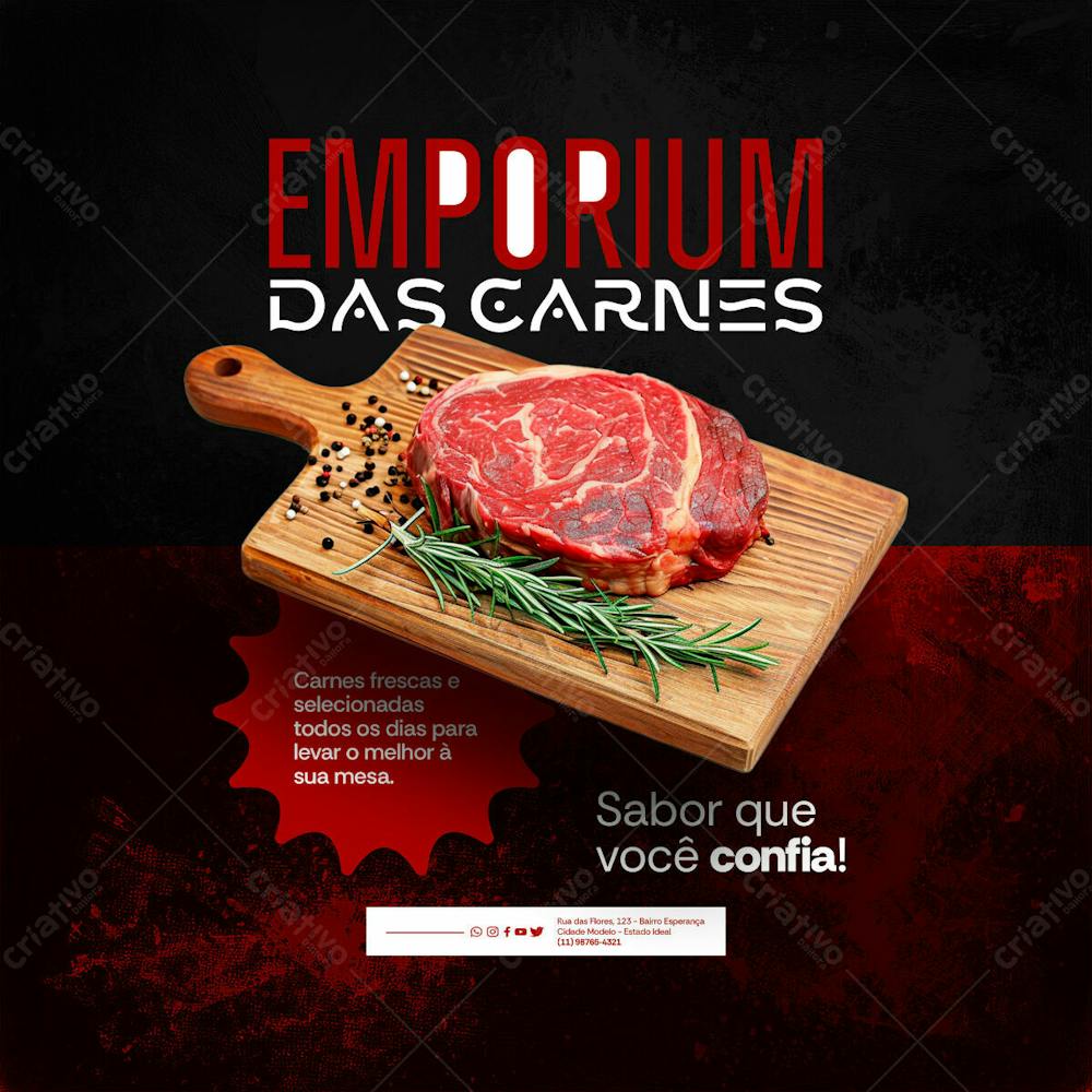 Social Media Emporium Das Carnes O Sabor Que Você Confia