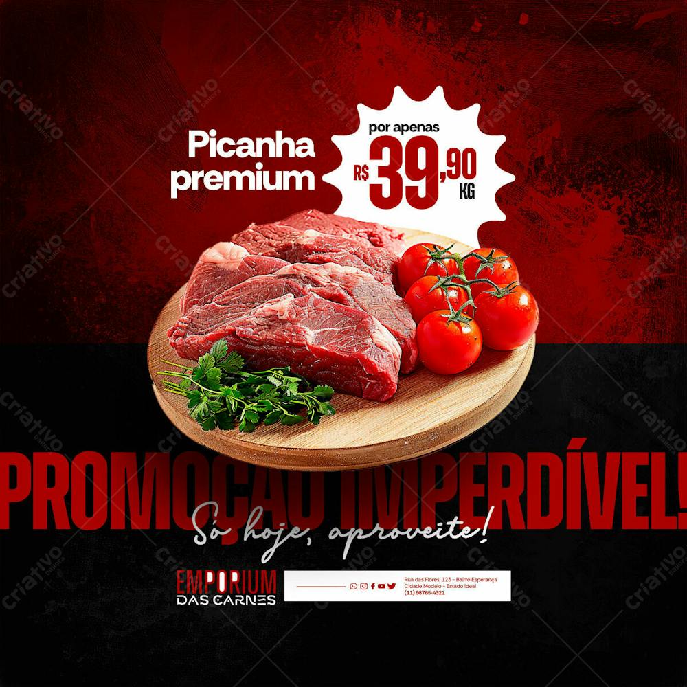 Social Media Emporium Das Carnes Promoção Imperdível