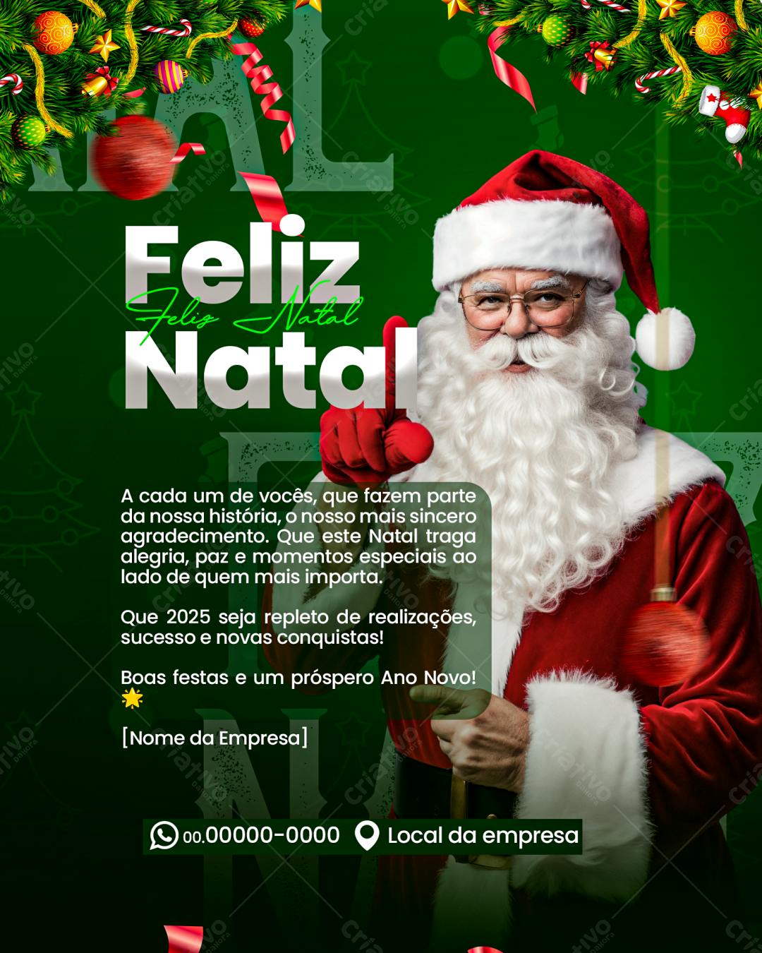 Flyer Feliz Natal PSD Editável