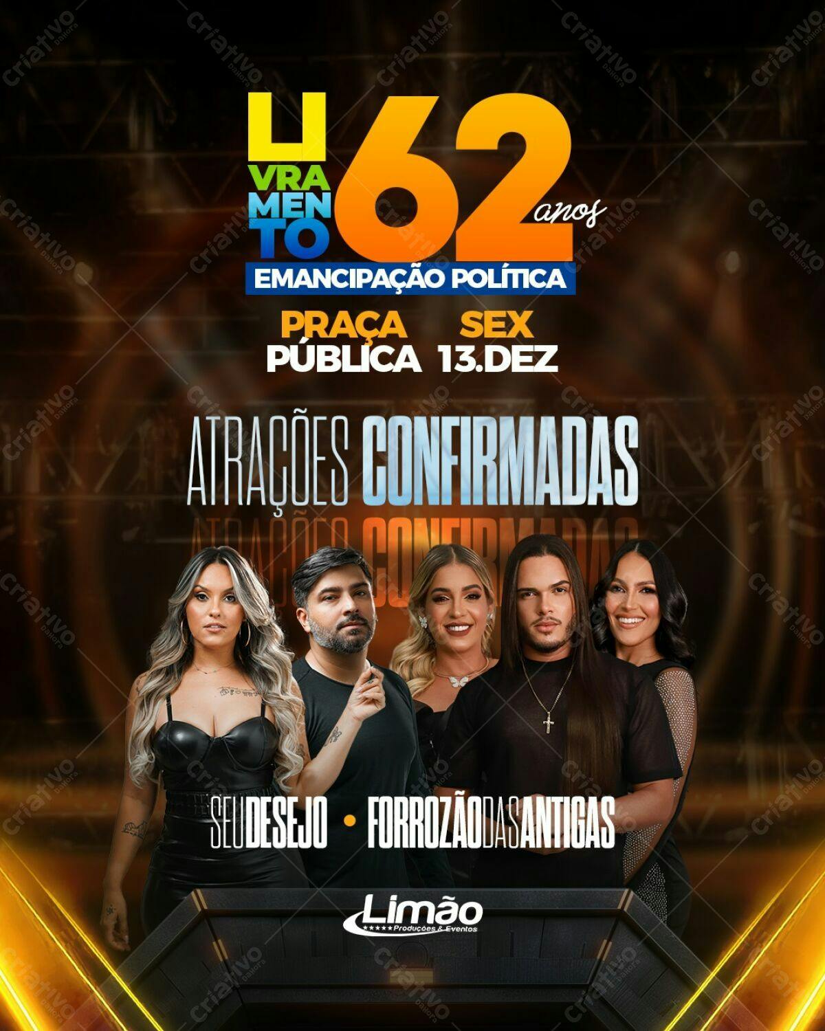 Flyer para Evento de Emancipação Política PSD Editável