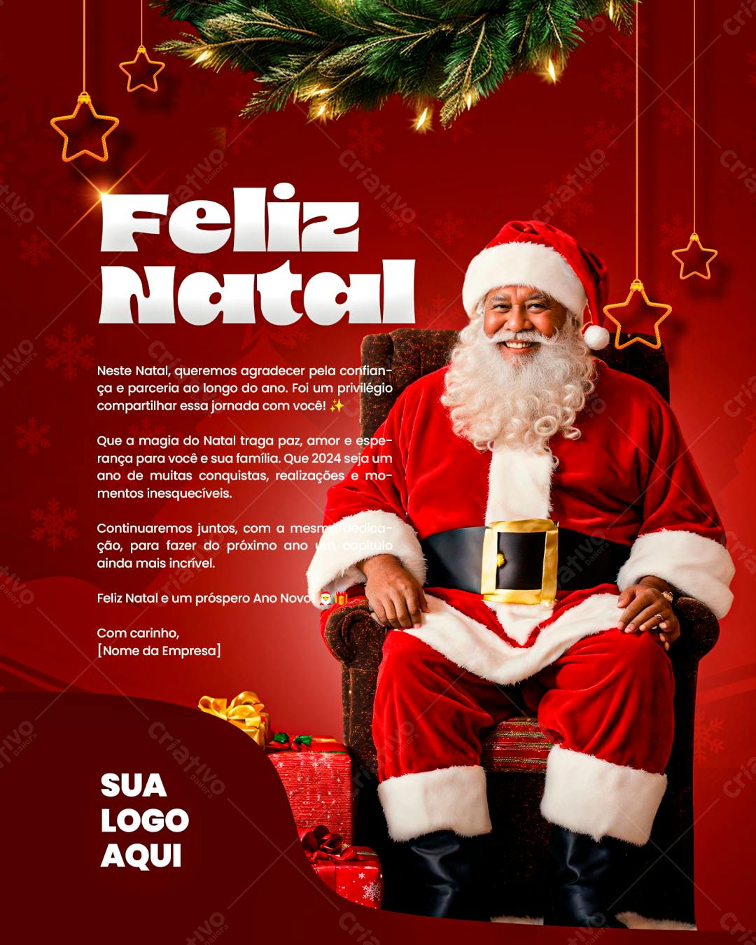 Flyer Feliz Natal PSD Editável