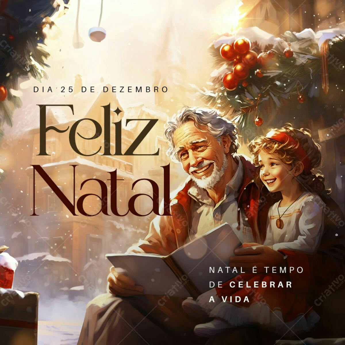 Post para Feliz Natal PSD Editável