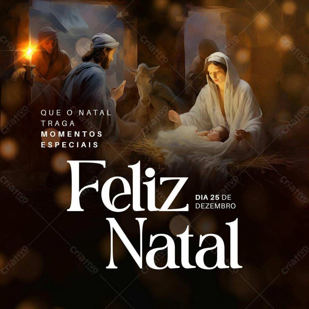 Imagem Natalina para Cartão de Boas Festas PSD Editável