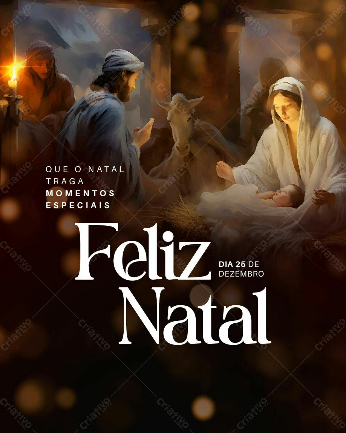 Flyer Natalino com Sagrada Família PSD Editável