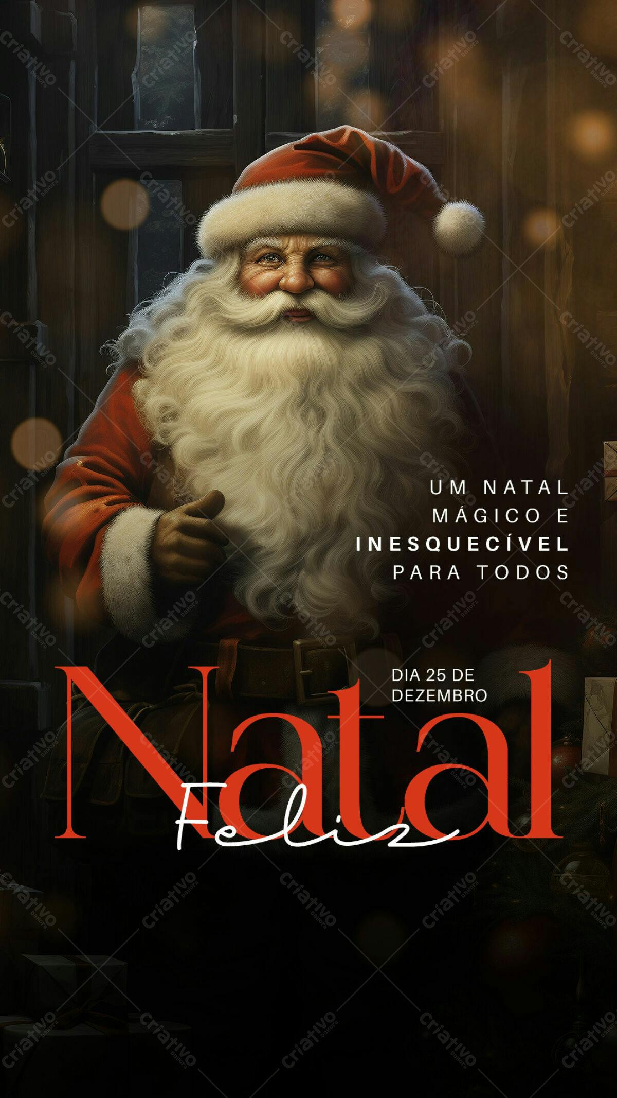 Flyer Natalino com Papai Noel PSD Editável