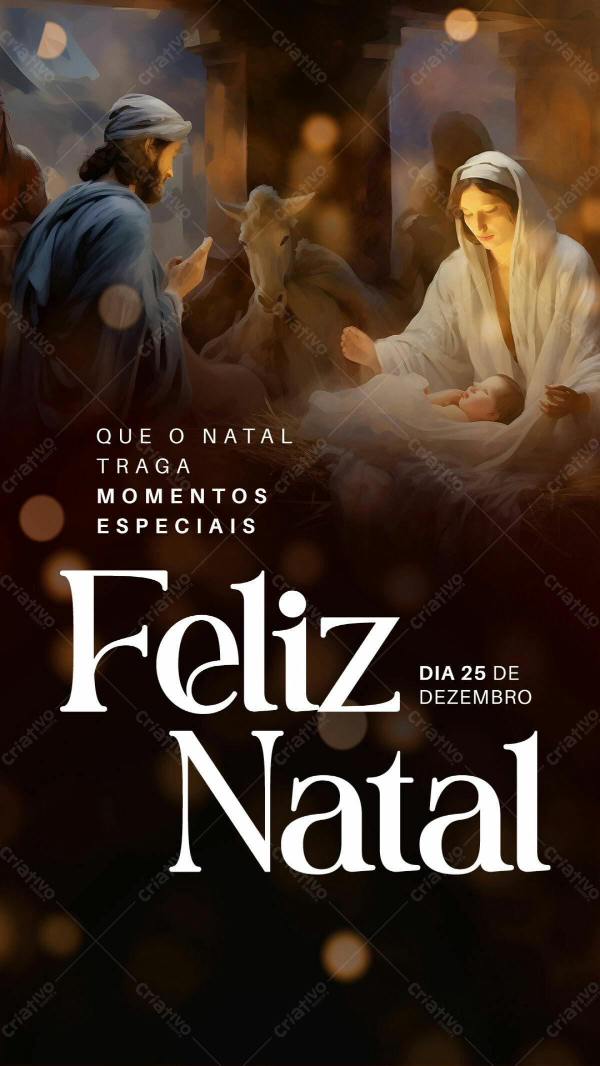 Flyer de Natal com Sagrada Família PSD Editável