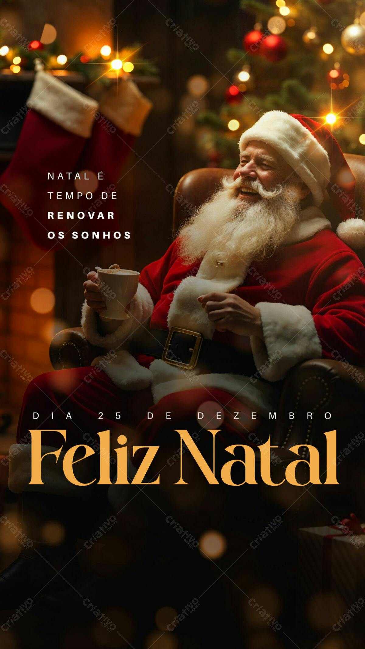 Postagem para Feliz Natal PSD Editável