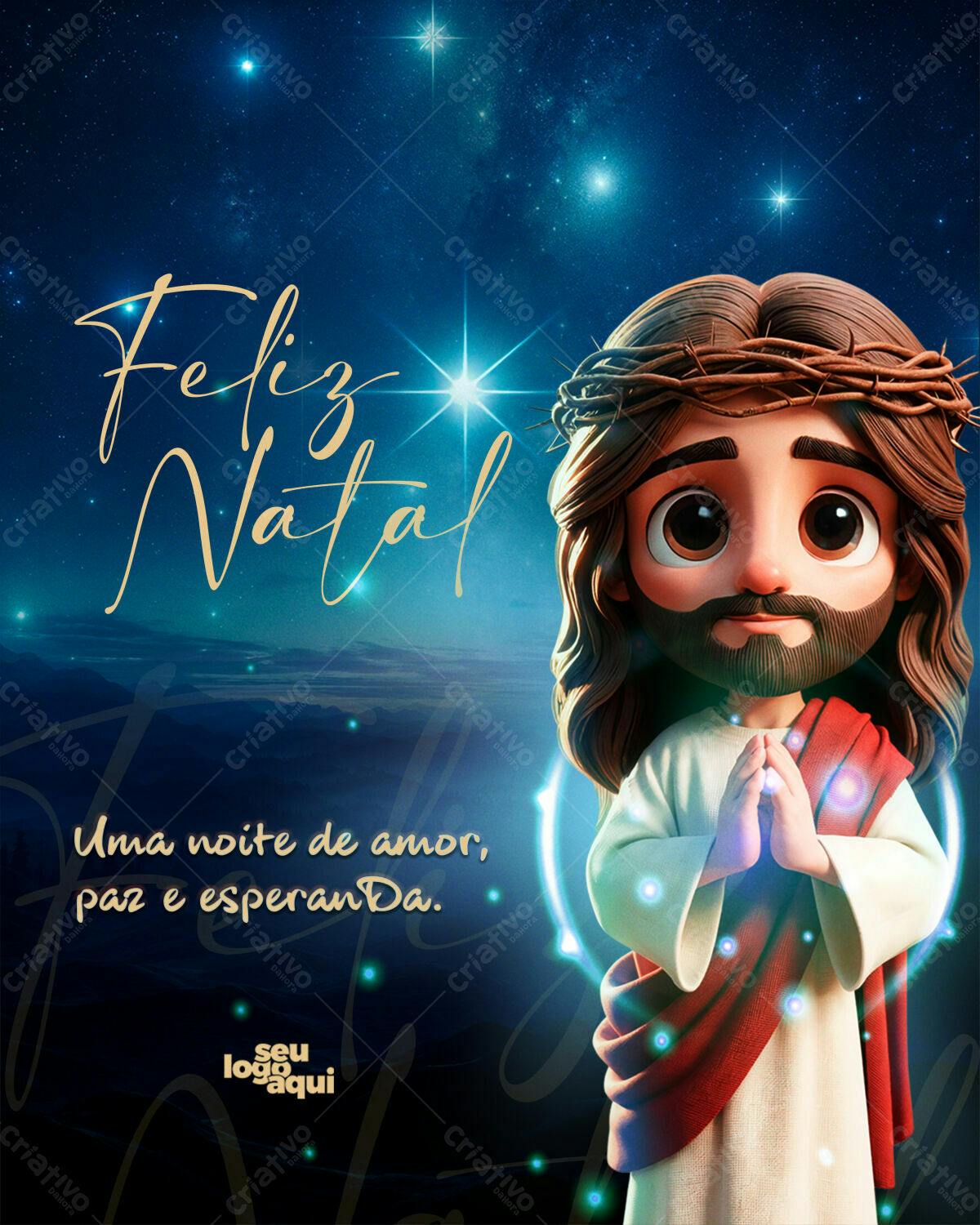Flyer Natalino com Jesus PSD Editável
