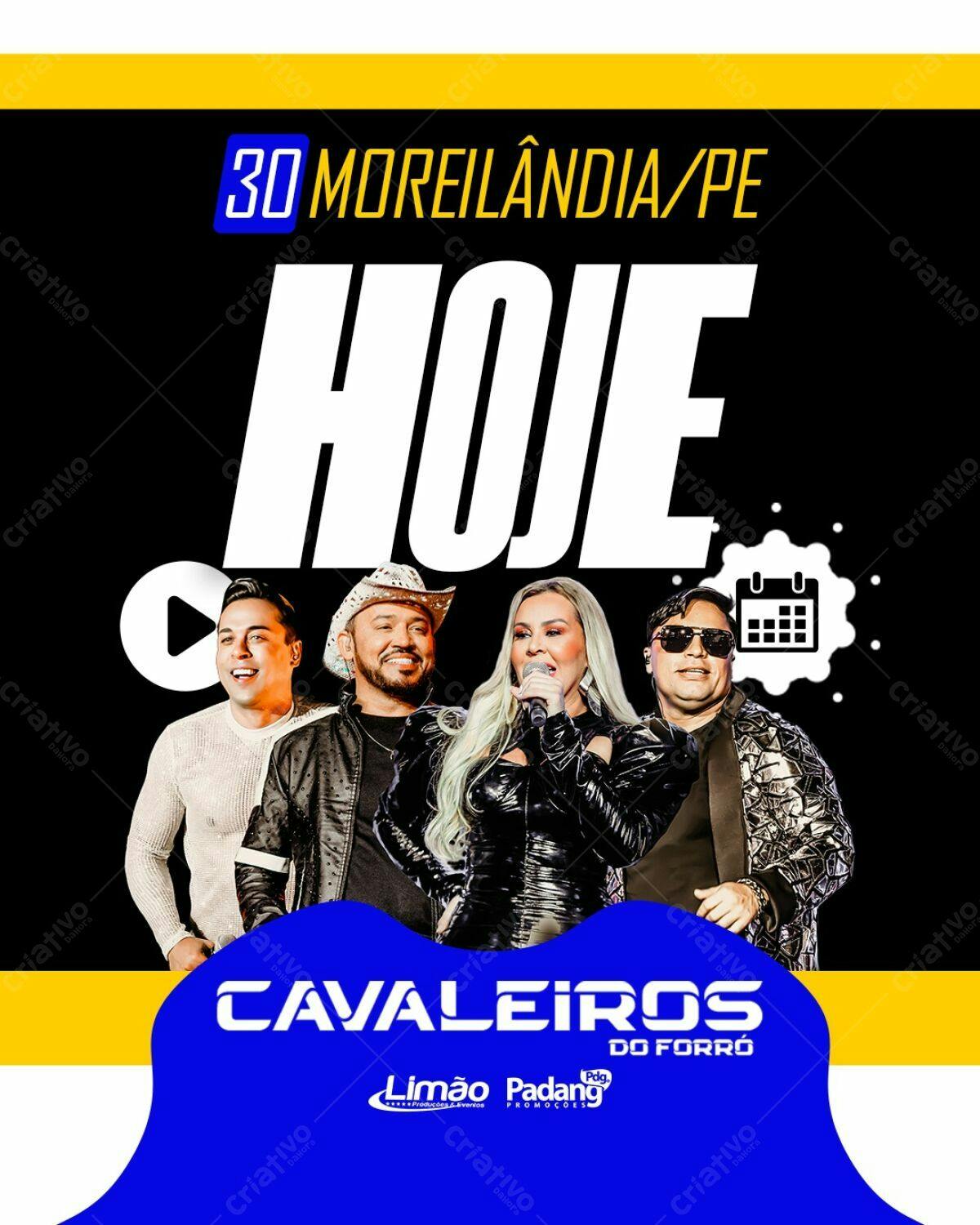 Flyer para Show de Forró em Moreilândia/PE PSD Editável