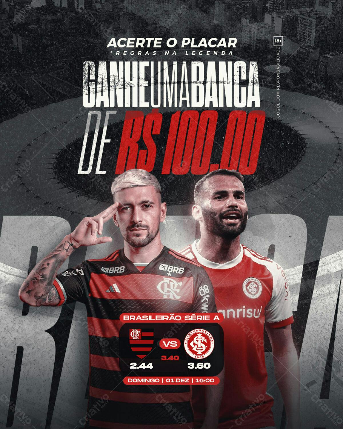 Flyer para Palpite de Futebol PSD Editável