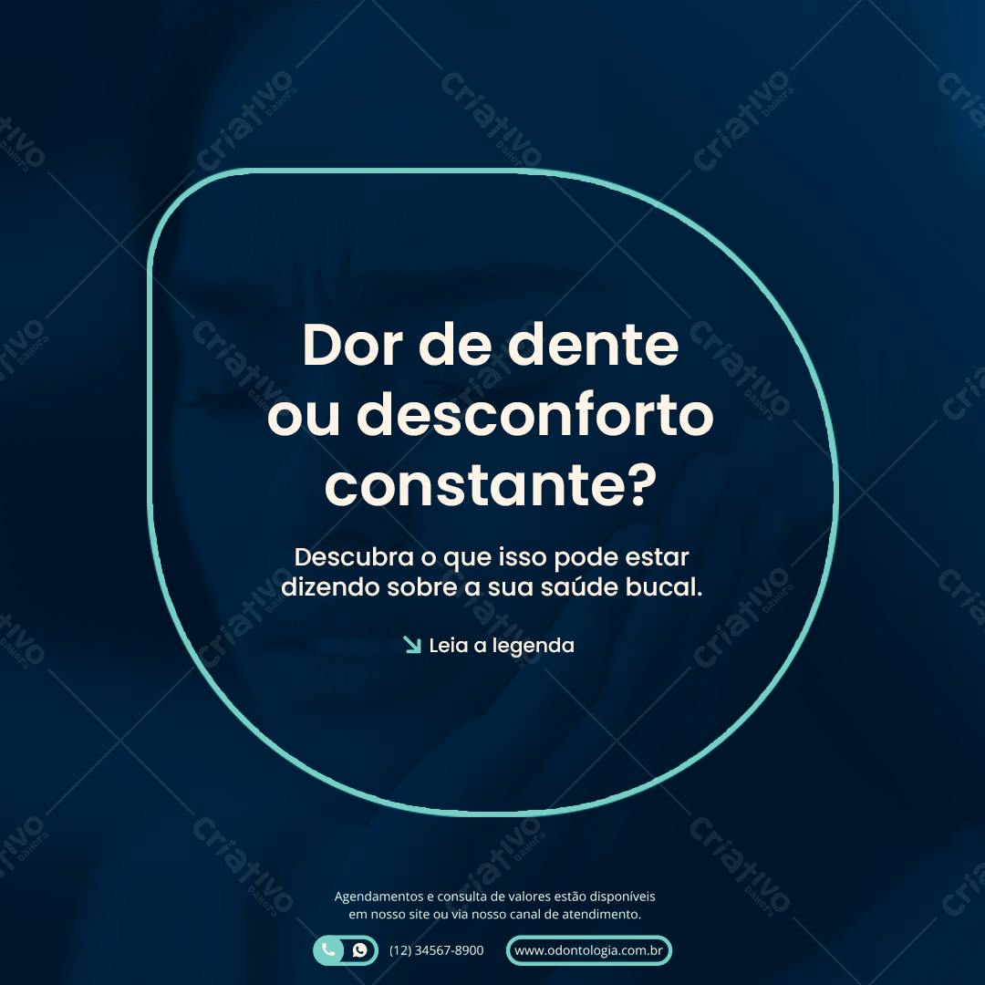 Post para Instagram Dentista PSD Editável