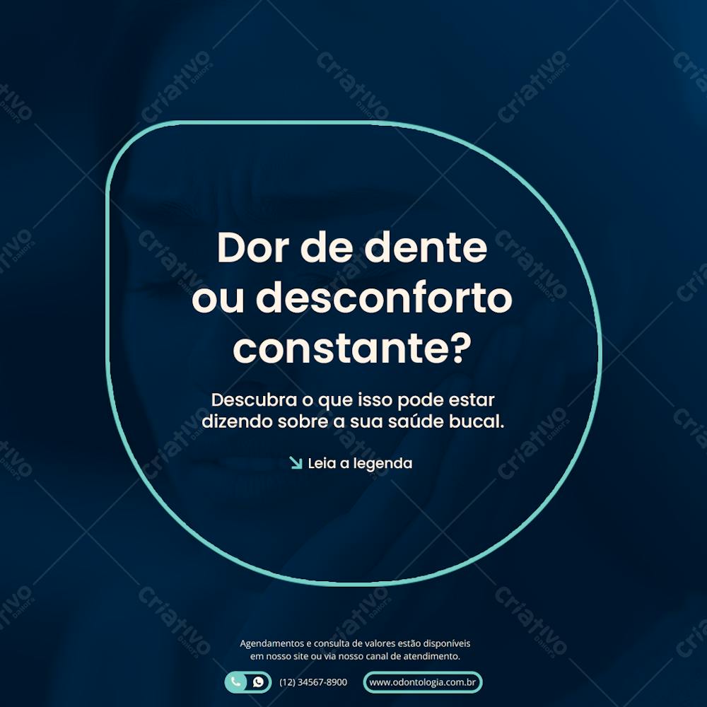 Dor De Dente Ou Desconforto Constante Social Media Psd