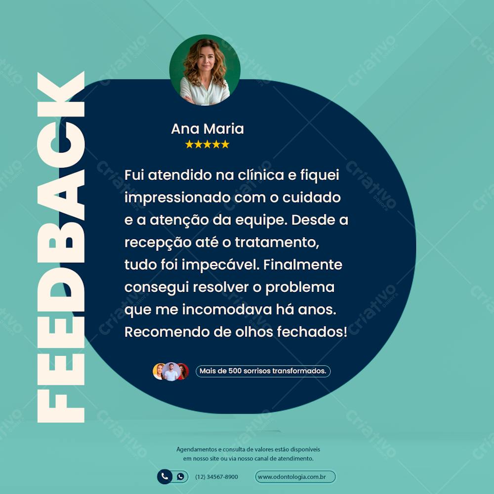 Feedback Social Media Psd Editável