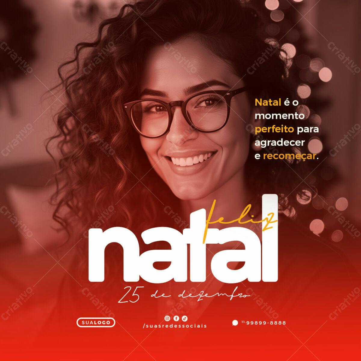 Postagem Feliz Natal PSD Editável
