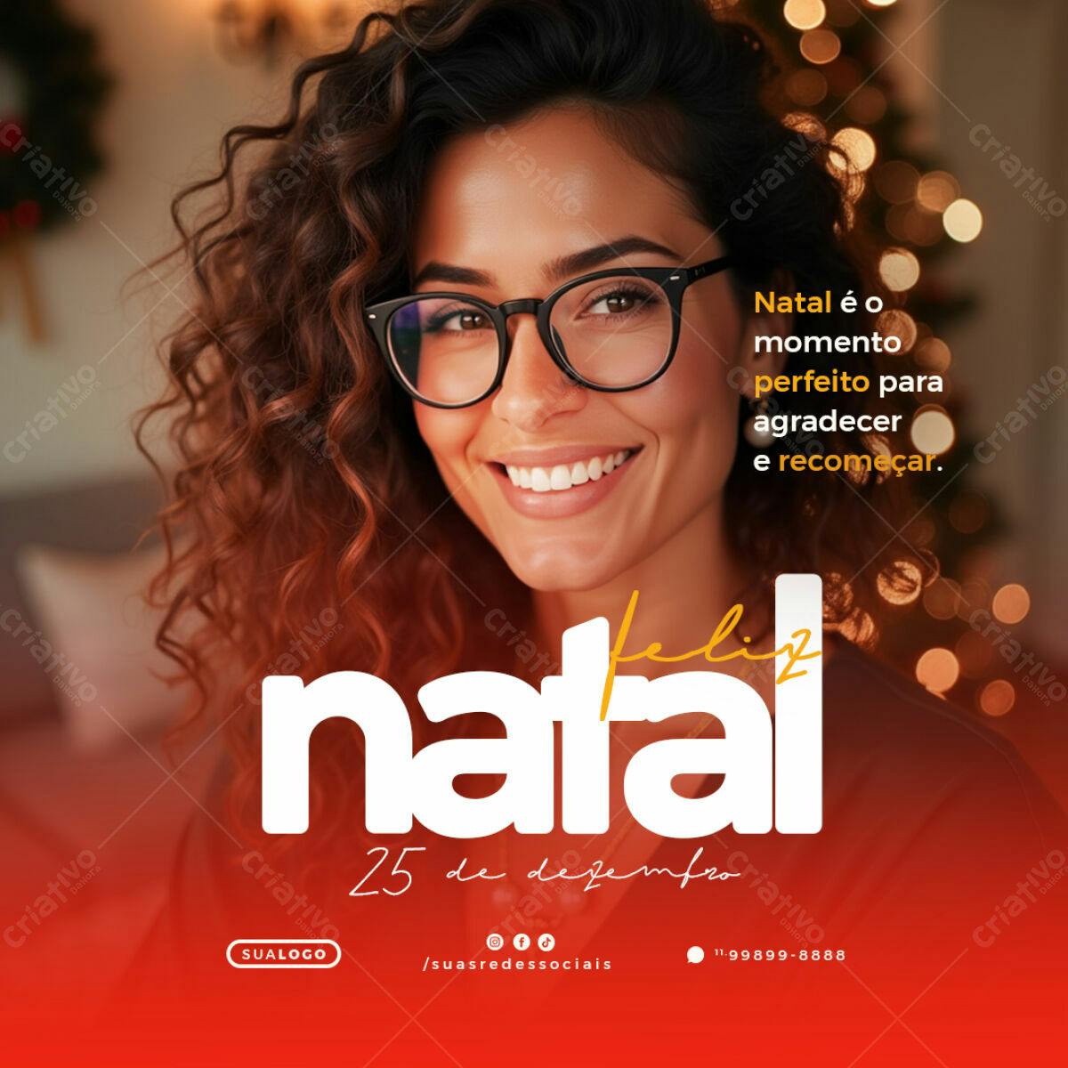 Postagem de Natal PSD Editável
