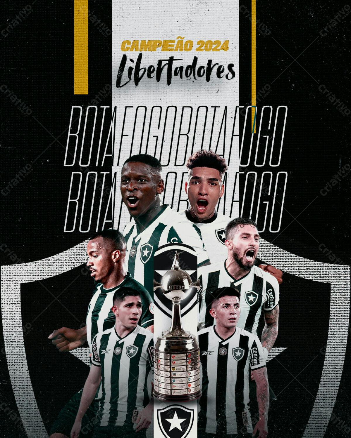 Flyer Campeonato Libertadores Botafogo PSD Editável