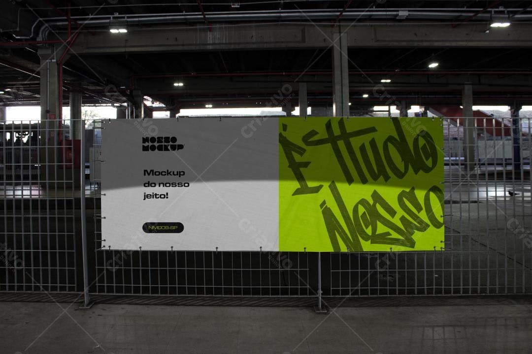 Mockup de Banner Externo: Design Moderno em Ambientes Urbanos