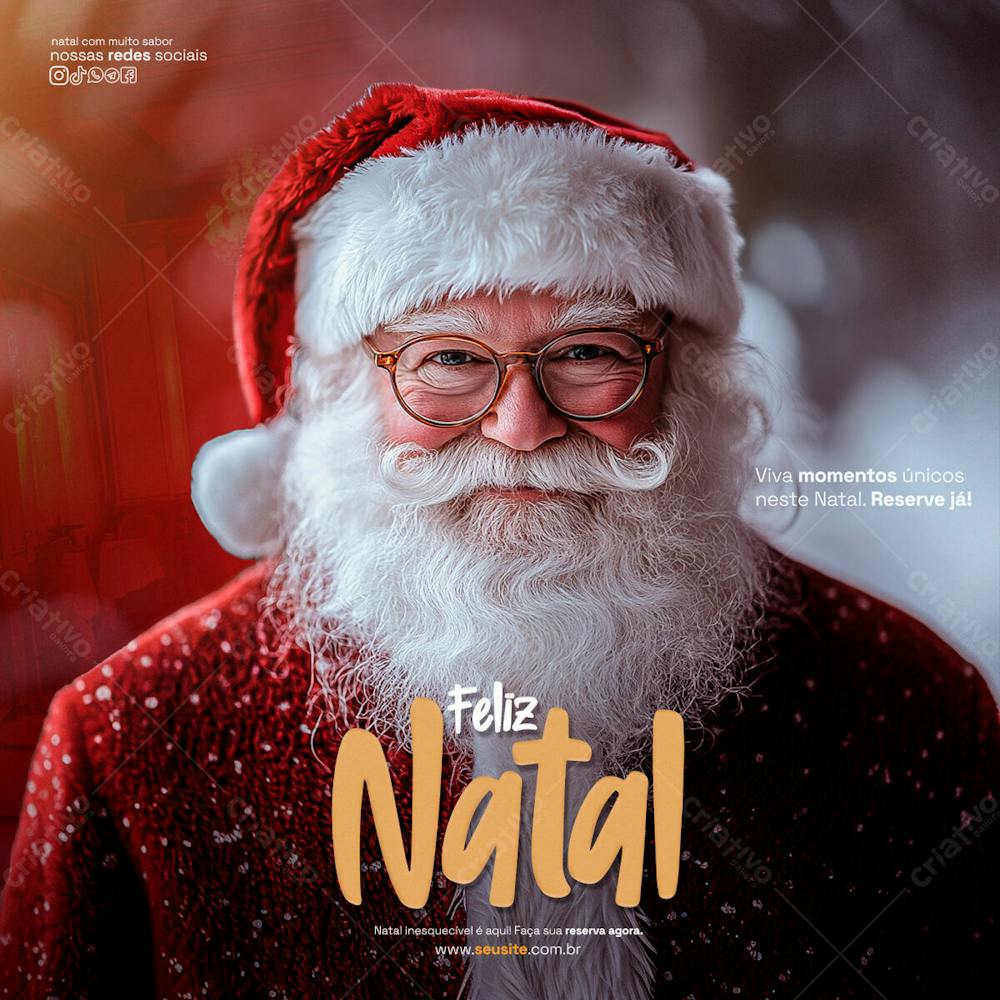 Celebre O Natal Com Muito Sabor Psd Editavel Feed